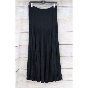 VINTAGE DD Cooper Womens Sz Medium Pull On Gypsy Broom Skirt Black